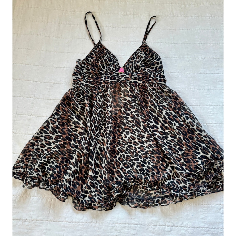 Betsey Johnson Intimates Leopard Nightie • Size: L